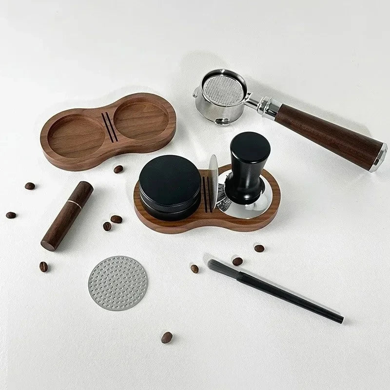 Small wooden coffee station