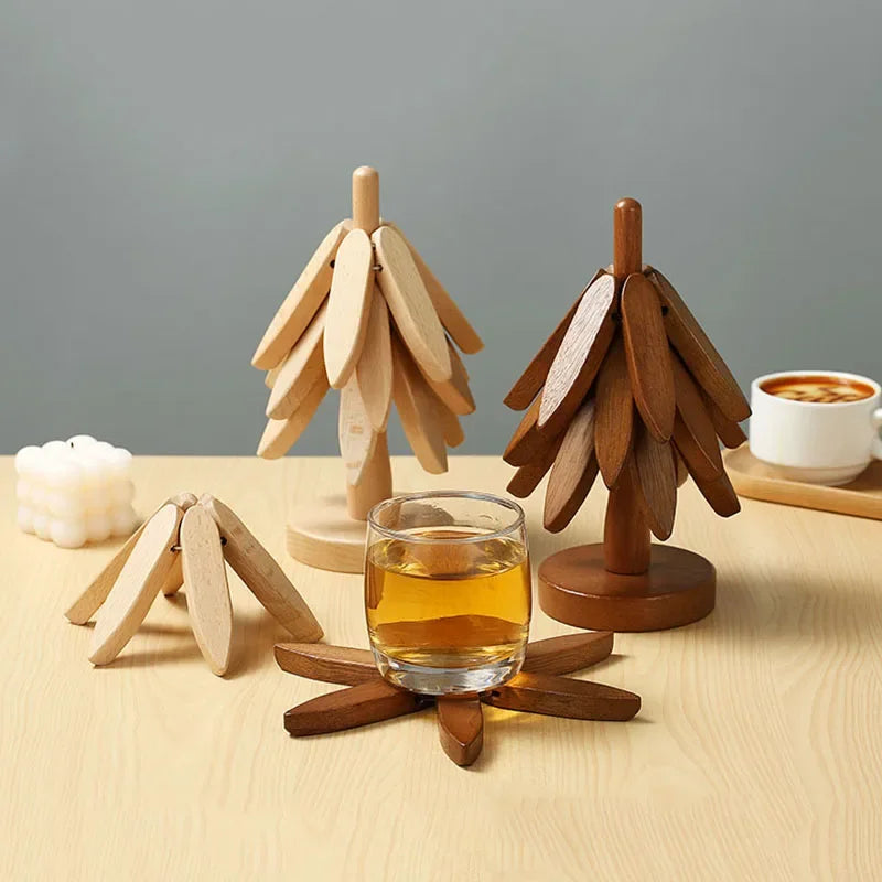 Wooden table coasters.