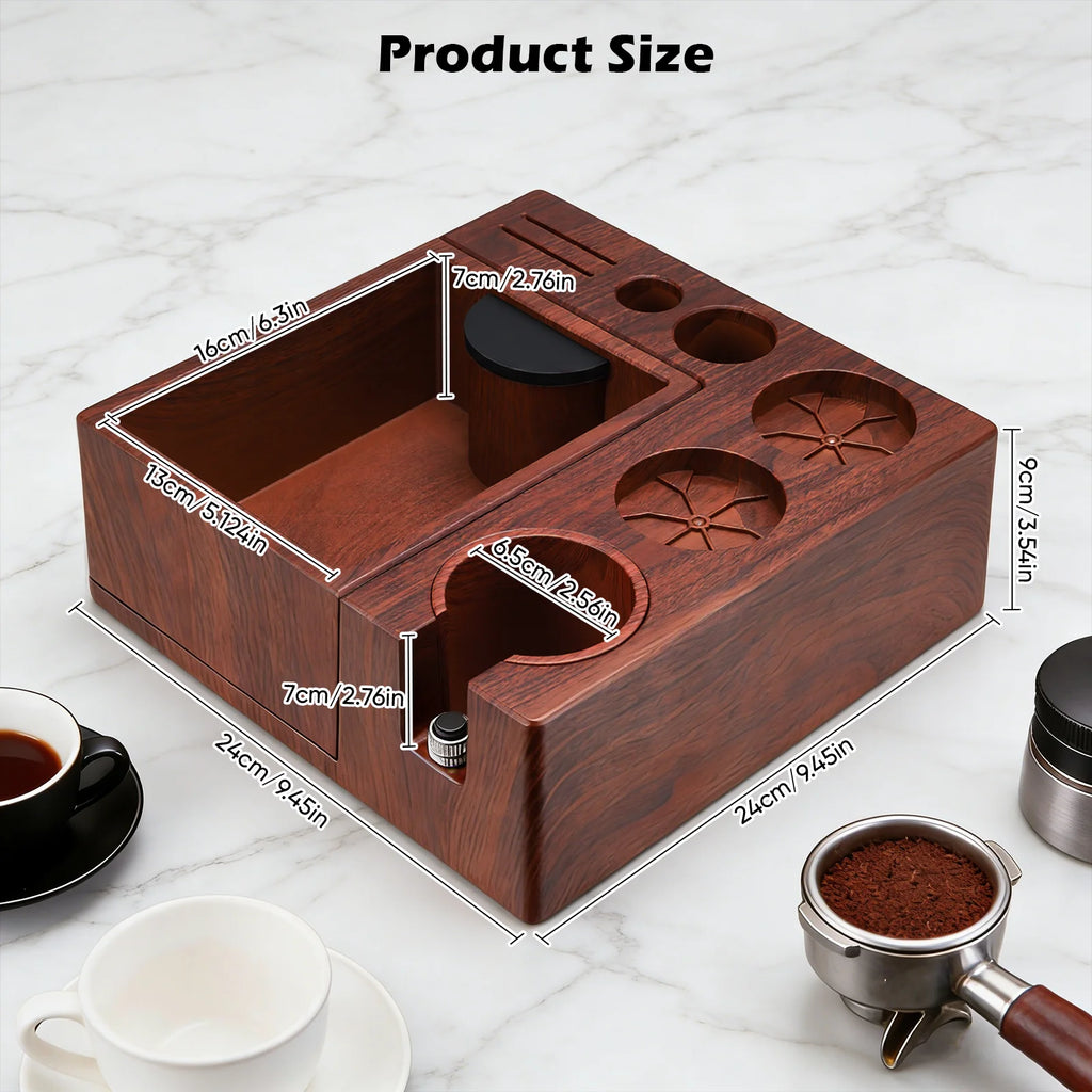 Wooden coffee station