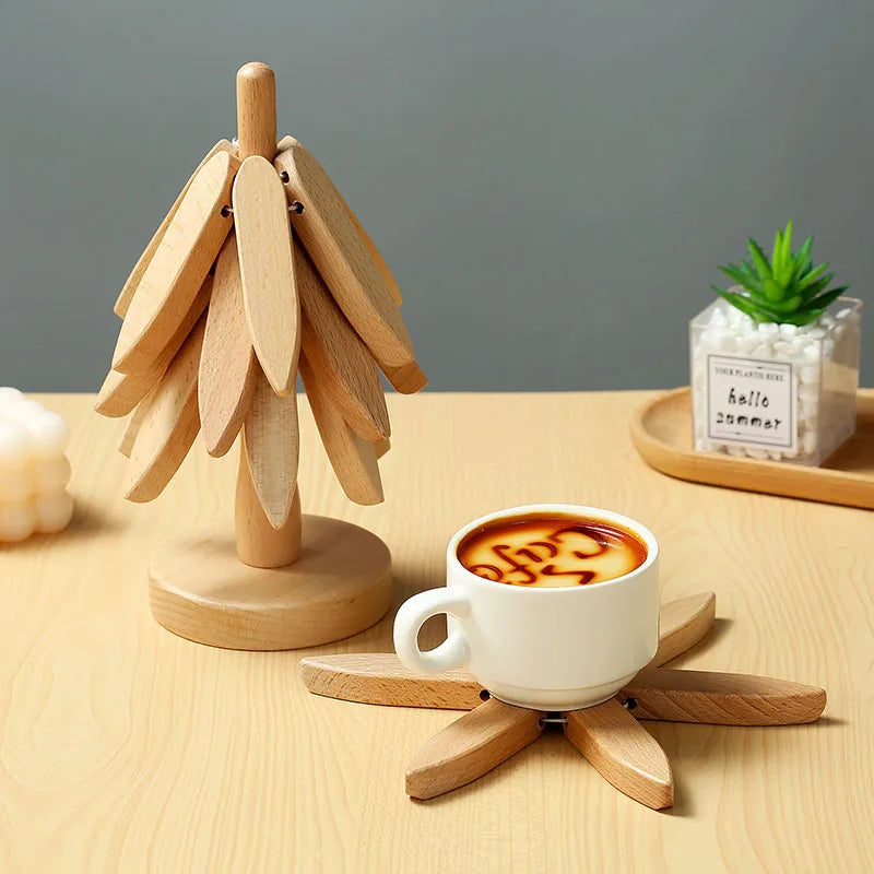 Wooden table coasters.