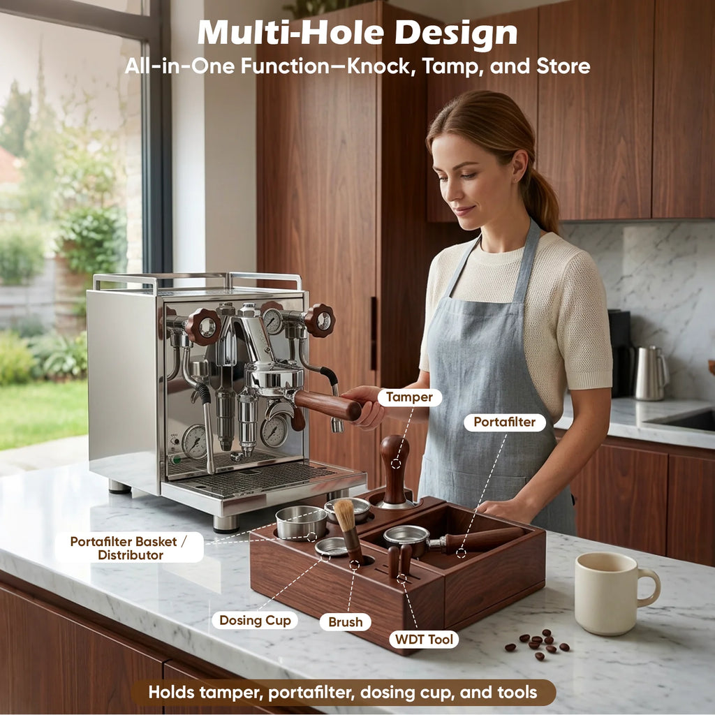 Wooden coffee station