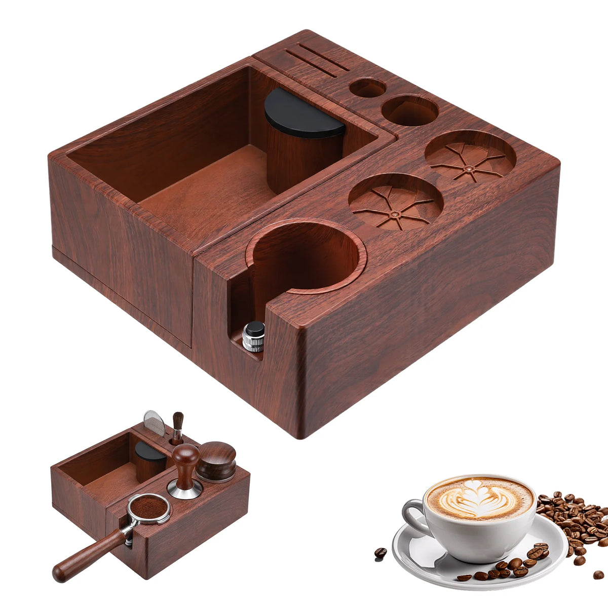 Wooden coffee station
