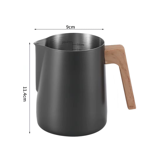 Milk Frother with Wooden Handle
